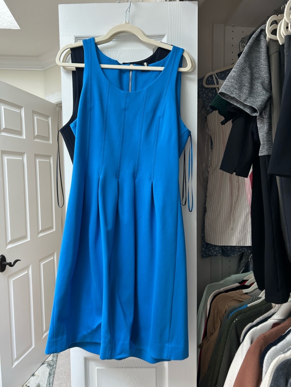 J. Crew Vibrant Cobalt Blue Sleeveless Fit-and-Flare Dress